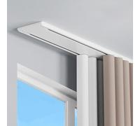 HeavyDuty Ceiling Curtain Track System1.9m/6.2ft Wall Mounted Sliding Rail for Double Curtains Privacy Durable Adjustable Lengths 319ft White