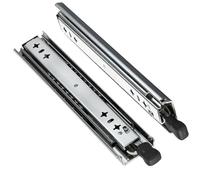 HeavyDuty Drawer Slides with Locking Mechanism 350mm Ball Bearing Rails 68kg Load Capacity Full Extension Locking Track for Car and Truck Storage Solutions