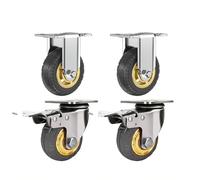 HeavyDuty Furniture Casters2" 3" & 4" Swivel Wheels for Easy Mobility on All SurfacesDurable Nylon Plate 4Pack for Moving Heavy Objects Effortlessly