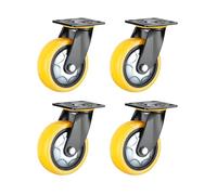 HeavyDuty Furniture Casters4Pack Polyurethane Swivel Wheels for Office UseUniversal Rollers Suitable for All FloorsEnhance Comfort & Save Energy