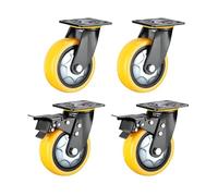 HeavyDuty Furniture Casters4Pack Universal Polyurethane Office Wheels for All Floor TypesDurable Comfortable EnergySaving Solutions for Easy Mobility