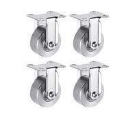 HeavyDuty Furniture CastersSet of 4 Swivel Wheels Nylon & Stainless Steel Ideal for Furniture Trolleys Versatile for Various Applications Smooth Mobility