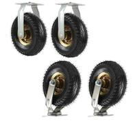 HeavyDuty Furniture Transport Wheels Set2 Steering Wheels & 2 Fixed Casters NoiseReducing 15cm 20cm 25cmPerfect for Easy Mobility & Moving Furniture
