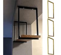 HeavyDuty Metal Ceiling Shelf Brackets (No Plank) 30x50cm Hanging Shelf Support with Installation Screws Gold Finish Set of 3 Ideal for Kitchen Organization