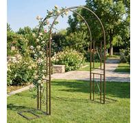 HeavyDuty Metal Garden Arch Trellis for Climbing Plants Wedding Arbor & Birthday Party Backdrop Stand 1.4x2m Copper Finish Sturdy Wide Base