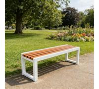 HeavyDuty Modern Metal Garden Bench - Rustproof & Weatherproof Outdoor Seating 400 lb Capacity Stylish for Patio Deck Garden - Perfect for Relaxing & Entertaining (150 x 40 x 45cm)