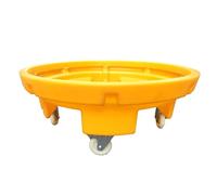 HeavyDuty Oil Spill Containment TrayModular Yellow & Black Polyethylene Platform with Flat Grate for Industrial Warehouses and FactoriesSpill Prevention Solution