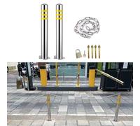HeavyDuty Parking Post C1 Street StanchionDriveway Bollard Blocker with Chs & Padlock Durable Traffic Delineator for Secure Parking Se Management