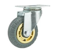HeavyDuty Rubber Swivel Wheels for Furniture Silent Transporter Carts 5Inch Casters for Dollies & Tire Transport1pc Durable Swivel Wheel