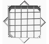 HeavyDuty Square Sewer Cover Invisible Frame for Septic Tanks Ideal for Gardens Patios ParksDurable 105 x 105 x 7.6 cm Drainage Solution