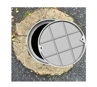 HeavyDuty Stainless Steel Round Manhole Cover Invisible Design for Outdoor Use 60CM/23.6IN Durable Embedded Sewage Pool Cover with Strong LoadBearing Capacity