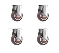 HeavyDuty Swivel Caster Wheels 4Pack with Threaded Stem Ideal for Office Chairs Furniture Trolleys Beds and Cabinets 1Inch Size for Smooth Mobility