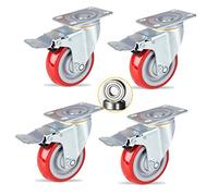 HeavyDuty Swivel Casters 3/4/5 Inch Furniture Wheels for Trolleys Plate Mounted with Ball Bearings Ideal for Smooth Mobility and Durable Performance