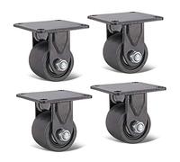 HeavyDuty Swivel Casters with Double Bearings Industrial Wheels for Workbenches Carts Cabinets PlantersSet of 4 75mm for Enhanced Mobility and Durability