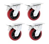 HeavyDuty Swivel Casters4 Pack Industrial Polyurethane Wheels with Plate for Smooth Mobility Furniture Replacement and Durable Rolling Performance
