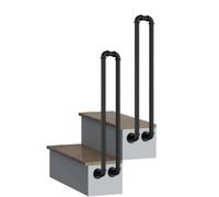 HeavyDuty UShaped Metal Stair Railing Wrought Iron Handrail for Enhanced Safety on Indoor & Outdoor Steps Perfect for Lofts Villas and Garages.