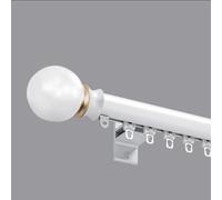 HeavyDuty Wall Mount Curtain Poles 2in1 Roman Rod & Track System 230cm/7.5ft for Living Room Bedroom Room Divider Easy Installation Durable Design
