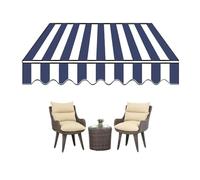 HeavyDuty Waterproof Canopy Replacement Top Cover 25m² Durable Blue & White Polyester Fabric for Patio Shelter 400x300cm Ideal for Outdoor Events and Protection