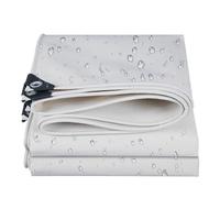 HeavyDuty Waterproof Tarp 600g/m²Thick White Canvas Cover with Eyelets Multiple Sizes: 1x2m 1.6x3m 3x4m 4x5mIdeal for Outdoor Garden Fishing Furniture Caravan (1x5m)