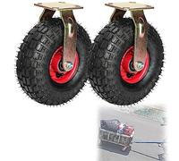 HeavyDuty Wheel Set of 2 Pneumatic Swivel Casters for Furniture Industrial Trolley Wheels Durable Transport Rollers WearResistant Caster Wheels