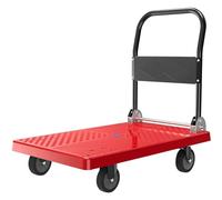 HeavyDuty Wheeled Folding Hand Cart4Wheel Push Cart PP Board 150300kg Load ty Versatile Sizes for Easy Transport and Storage