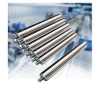 HeavyDutyStainlessSteelConveyorRollersSetof10NonMotorizedIndustrialRollersforCommercialUseDurableSteelTubesforOptimalMaterialHandling