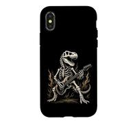 HeavyMetal Dinosaur Guitar Skeleton Rock Design Grunge Case for iPhone X/XS