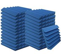 Heavyoff 24 Pack Acoustic Foam Panels Studio Soundproofing Wedges 10"x10"x2" Noise Dampening Sound Insulation for Home Ceiling, Blue