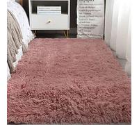 Heavyoff Fluffy Shaggy Area Rugs for Bedroom, Soft Non-Slip Plush Carpet Feet Floor Mats Rectangular Cozy Rug for Nursery Room Living Room Pink 1, 50x120cm