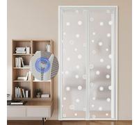 Heavyoff Magnetic Thermal Insulated Door Curtain, Waterproof EVA Self-Closing Screen Door Cover for Kitchen, Bedroom, Air Conditioner Room, Fits Doors up to 32" W x 75" L, Style 9