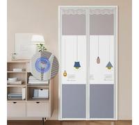 Heavyoff Magnetic Thermal Insulated Door Curtain, Waterproof EVA Self-Closing Screen Door Cover for Kitchen, Bedroom, Air Conditioner Room, Fits Doors up to 28" W x 79" L, Style 12