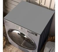 Heavyoff Washer and Dryer Covers for The Top, 23.6" x 15.8" Washer and Dryer Top Protector Mat, Non-slip Washing Machine Cover for Laundry Room, Grey