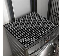 Heavyoff Washer and Dryer Covers for The Top, 54" x 27.6" Washer and Dryer Top Protector Mat, Non-slip Washing Machine Cover for Laundry Room Kitchen, Black