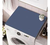 Heavyoff Washer and Dryer Covers for the Top, Non-slip Dryer Top Protector Mat, 27.2" x 27.2" Silicone Fast Drying Absorbent Mat Top for Kitchen Laundry Room, Dark Blue
