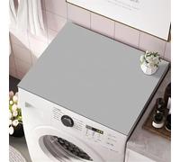 Heavyoff Washer and Dryer Covers for the Top, Non-slip Dryer Top Protector Mat, 54" x 27.6" Silicone Fast Drying Absorbent Mat Top for Kitchen Laundry Room, Light Grey