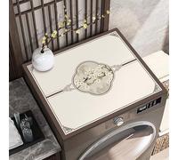 Heavyoff Washer and Dryer Covers for the Top, Non-slip Protector Mat, 19.7" x 19.7" Absorbent Washing Machine Dryer Top Covers for Kitchen Laundry Room, Style 5