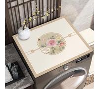 Heavyoff Washer and Dryer Covers for the Top, Non-slip Protector Mat, 23.6" x 19.7" Absorbent Washing Machine Dryer Top Covers for Kitchen Laundry Room, Style 4