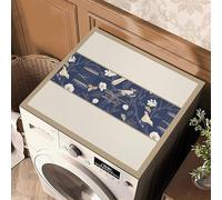 Heavyoff Washer and Dryer Covers for the Top, Non-slip Protector Mat, 23.6" x 19.7" Dust-proof Washing Machine Dryer Top Covers for Kitchen Laundry Room, Style 16