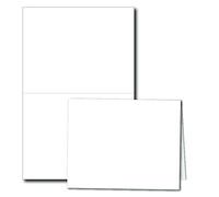 Heavyweight Blank White A2 Folded Note Cards - 4.25" x 5.5" - Greeting Cards for Card Making - Thick 80lb Stock - Inkjet/Laser Printer Compatible (100 Cards)