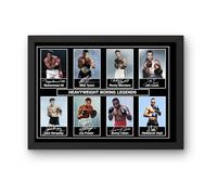 Heavyweight Boxing Legends Poster, Historical Boxers 1927-2024 Champions Collage Wall Art Print (A5 Framed)