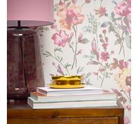 Heavyweight Floral Wallpaper AS Creation 79061-1 Petal Poetry Feature Wall Pink