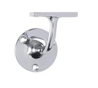Heavyweight Handrail Bracket Heavy Duty Metal Wall Mounted Handrail Support for Staircases Corridors and Railings Secure Load Bearing Fixing (Polished Chrome, Boxed)