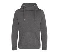 Heavyweight Hoodie Sweatshirt Plain Cross Neck Hooded Pullover Jumper Unisex