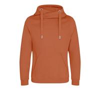 Heavyweight Hoodie Sweatshirt Plain Cross Neck Hooded Pullover Jumper Unisex