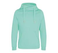 Heavyweight Hoodie Sweatshirt Plain Cross Neck Hooded Pullover Jumper Unisex