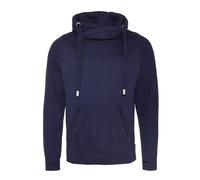 Heavyweight Hoodie Sweatshirt Plain Cross Neck Hooded Pullover Jumper Unisex