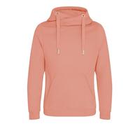 Heavyweight Hoodie Sweatshirt Plain Cross Neck Hooded Pullover Jumper Unisex