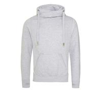 Heavyweight Hoodie Sweatshirt Plain Cross Neck Hooded Pullover Jumper Unisex