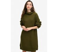 Superdry Chunky Rib Long Sleeve Midi Dress Green L Woman