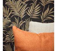 Midnight Botanica Wallpaper Textured Vinyl Black Gold Leaf 79108-6 AS Creation